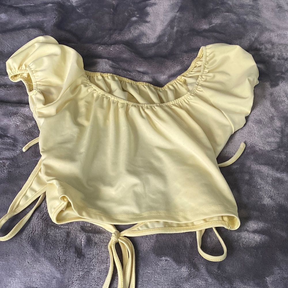 Shein yellow crop top